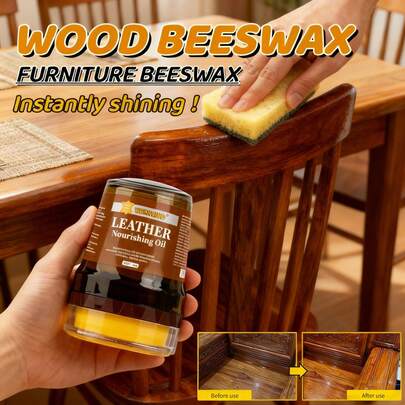 Juego de cuidado de muebles de madera - Pulimento de madera, fórmula premium, ideal para pulir y restaurar pisos y muebles de madera. Restaura instantáneamente el brillo de los muebles. Diseñado para el cuidado de la madera, fácil de usar, de larga duración.