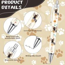 German Shepherd Ballpoint Pens - 24Pcs Cartoon German Shepherd Pen Set Animal Retractable Smooth Writing Ballpoint Pen Gift For Women Men Students Dog Lovers Teen Office School Party Supplies - Người chăn cừu Đức - Xem 2