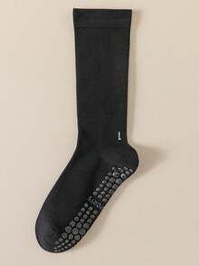 1双简约日常纯色女士普拉提袜 专业瑜伽袜 小腿袜 健身舞蹈压力运动中筒防滑袜 - 彩色 - 查看 7