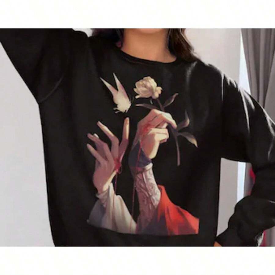 Heaven Official's Blessing Anim Sweatshirt, Unisex Crewneck Pullover, Heaven's Official, Chinese Anime, TGCF, Novel Fan Gift - 圖片主色調 - 查看 1