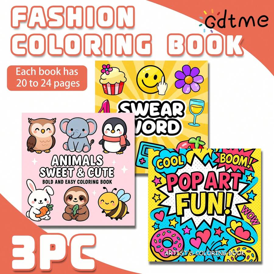 1 pieza Libro de colorear de arte pop de carnaval, diseñado hermosamente, divertido y de vanguardia, proporciona un espacio cómodo para colorear, viene con película protectora, regalo ideal para relajación, mujeres o Navidad