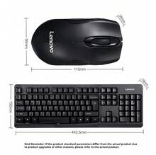Lenovo Bộ bàn phím và chuột không dây  KN201 dùng cho văn phòng (USB 2.4G, máy tính để bàn và máy tính xách tay) - màu đen - Xem 7