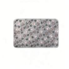 1pc Pet Blanket, Medium Soft & Fluffy Flannel Paw Print Pattern Throw Blanket, Furniture Protector Cover, Suitable For Small To Medium Dogs/Cats - Grey - View 8