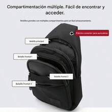 Bolso Bandolera Bandolera Pequea Cruzada, Mochila Mensajera Deportiva Impermeable para Senderismo Running y Exteriores - inicial - Ver 10