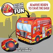 一套大型可折叠卡通餐车帐篷，配有玩具厨房配件，采用耐用牛津布制成，红黄相间的汉堡造型，带遮阳篷和门，适合室内外使用，是生日派对和节日礼物的理想之选。 - 彩色 - 查看 3