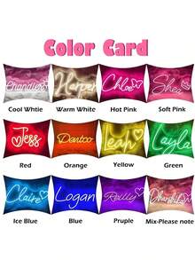 Customized LED New Year Neon Light Room Decor, Personalized Wedding Neon Light Valentine's Day Gift, Holiday Neon Light Home Decor Wedding Backdrop, USB Powered, Romantic Home Decor, Perfect Wall Decoration - Warm White - View 9