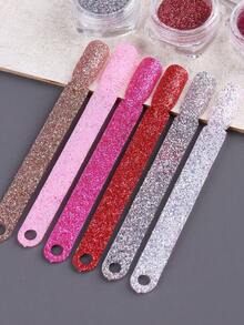 50pcs Transparent Nail Polish Color Card Sticks With Rings - Oval, Round And Fan Shaped Nail Polish Display Sticks For Manicure Training, Salon Color Testing And DIY Nail Art Learning Kit - Clear - View 6