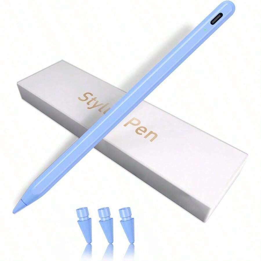 Lápiz Apple Pencil para iPad de 9.ª y 10.ª generación, bolígrafo de carga rápida con rechazo de palma y sensibilidad a la inclinación, compatible con iPad Pro 11/12.9 pulgadas, Mini 5/6, iPad 6/7/8/9/10, Air 3/4/5 (Blanco) - Azul - Ver 1