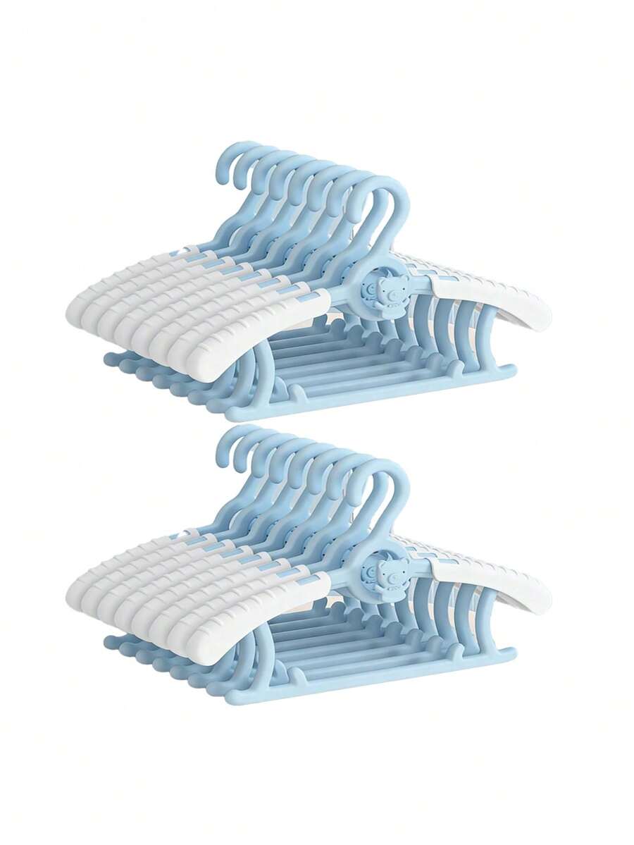 16pcs Adjustable Baby Clothes Hangers, Space-Saving Baby Clothes Drying Rack, Nursery Wardrobe Storage Organizer, Essential For Newborns - Coat Hanger - View 1