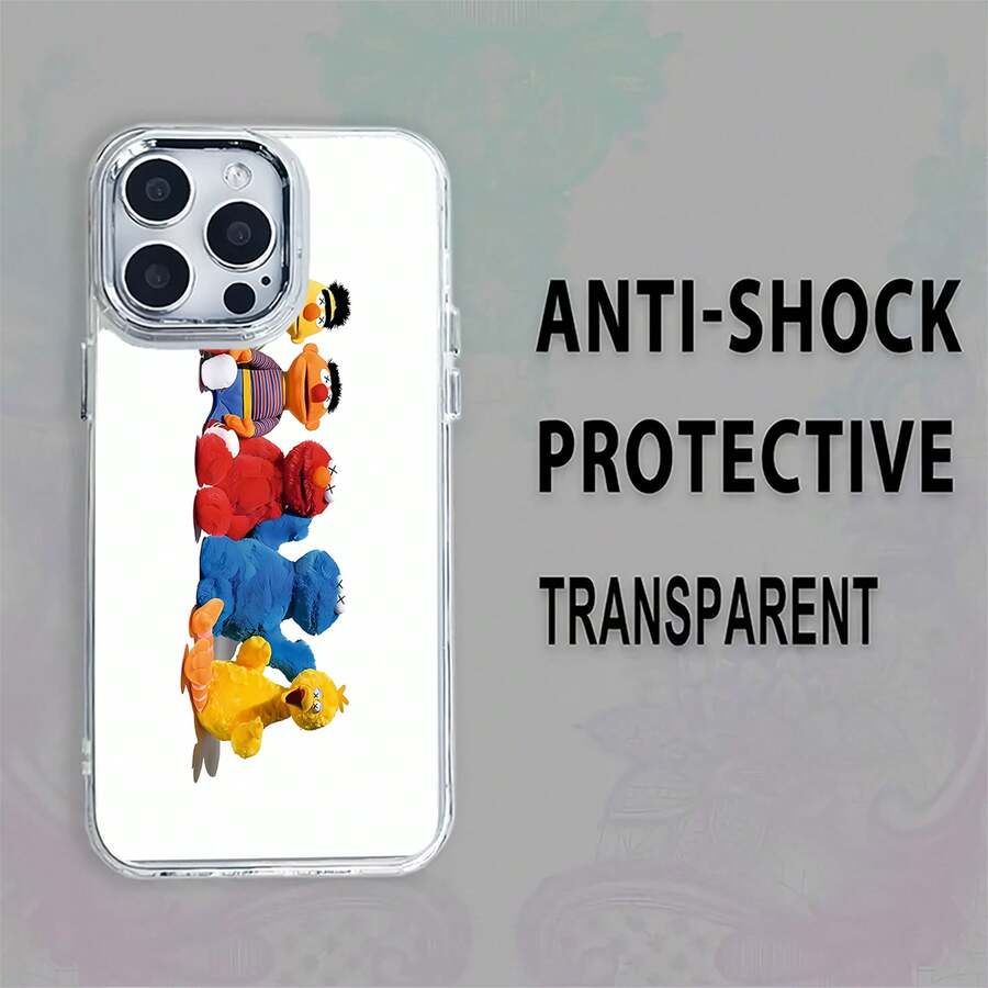 Estuche para teléfono con personajes coloridos de los Muppets Compatible con estuches para teléfonos 17 16 Pro Max 15 Pro Max 13 y 12 Hecho de material TPU a prueba de caídas, resistente al desgaste y cómodo de sostener Un gran regalo para familiares, amigos, seres queridos, novios/novias y para Navidad - transparente - Ver 1