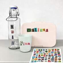 12pcs Vintage Letter Stickers, Small Ransom Letter Stickers, Suitable For Scrapbooking, Diary, Notebook, Laptop, Water Bottle, DIY Crafts, Gifts, Miscellaneous Journal - Multicolor - View 4