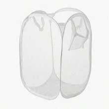 1pc Foldable Shaped Laundry Basket, Dirty Clothes Storage Basket, Mesh Washing Basket, Toy Storage Basket - Suitable For Storing Miscellaneous Items, Back To School Supplies, And Various Uses As A Spring Storage Basket - Multicolor - View 8