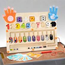 2-In-1 Early Education Numeric Teaching Aids, Bead Counting Math Learning Finger Counting Toys, Children's Educational Toys