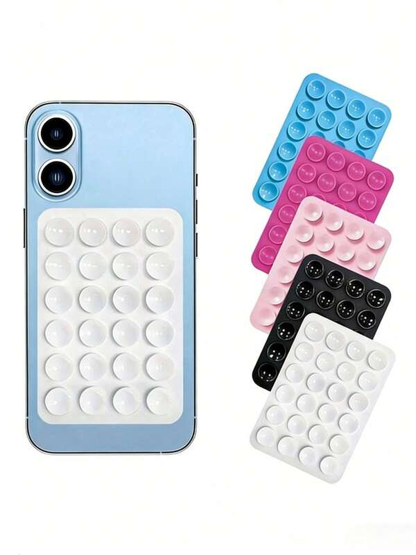 2PCS Multi-Functional Square Silicone Suction Cups With Adhesive Backing For Women, Heavy-Duty Self-Adhesive Silicone Phone Suction Pads, Universal Non-Slip Suction Stickers For Phones/Power Banks/Tablets/Cameras, Reusable Washable Strong Grip Silicone Pads, Waterproof Heat-Resistant Adhesive Suction Cups For Car/Home/Office, Easy To Install No-Trace Silicone Accessories, Perfect Gift For Women