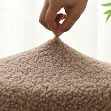 1件加厚绒面圆形凳套，适用于餐厅吧台凳 - 弹性封口，可机洗，现代设计，一体式 - 彩色 - 查看 5