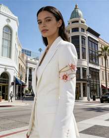 1pc Hollow Minimalist Women Bracelet, Gold Tone Open Arm Cuff With Pink Enamel Flower Detail, Adjustable Upper Arm Bangle For Daily Wear, Summer Beach Outfits, Parties, Vacations And Gift Ideas - Vàng hồng - Xem 7