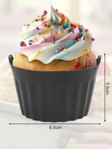 4/2/1个空气炸锅烘焙杯，硅胶烘焙模具，玛芬蛋糕模具，蛋挞模具，厨房配件，烘焙工具，DIY用品 - 彩色 - 查看 9