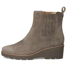 Vionic Aria Boots Women's 9.5 Stone Gray Suede Side Zip Wedge Heel Bootie GAL529 - Xám - Xem 3