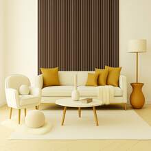 Kit com 81 unidades - Revestimento MDF 45x11cm Decorativo Moderno Parede 1,5 metros quadrados - FREIJÓ - Visão 5