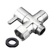 经典黄铜淋浴分水器，带一个进水口和两个出水口，4/6通淋浴分水阀，一个进水口两个出水口的三通角阀，1/2转3/4洗衣机适配器 - 浴室配件