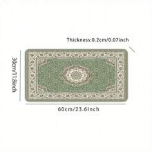 1 件装波西米亚风桌面垫带鼠标垫 - 35.4x15.7 英寸，超大尺寸，波西米亚主题双面设计，饰有波西米亚复古图案，底部防滑橡胶，带腕托，可水洗涤纶表面，适合游戏玩家和波西米亚风格爱好者，桌面配件，办公用品，桌面垫，鼠标垫 - 綠色 - 查看 8