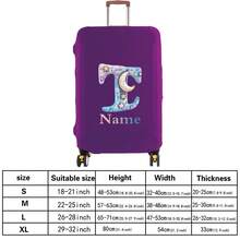 Customized Luggage Cover - Purple - View 2