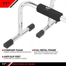 JFIT Tall Push Up Bar Stand - 11 Inch Pro Pushup - View 3