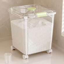 Contenitore per riso sigillato, multispecificazione, scatola di stoccaggio del riso, protezione dagli insetti, contenitore per mangimi per animali, organizer da cucina - verde-14,5 kg - Visualizzare 1