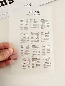 2026年A5/A6透明磨砂PP活页计划本 - 月度及周计划布局，英文版，适用于A5/A6尺寸，耐用塑料可替换内页，适用于学校、办公室、家庭收纳整理 - 易于插入和取出，全年视图，日常使用，包含2026年日历和分隔页，磨砂封面易于阅读，适用于A5/A6活页夹 - 彩色 - 查看 8