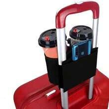 Heavy-Duty Travel Suitcase Cup Holder, Multi-Functional Carry-On Luggage Headset Cup Cover With Adjustable Height, Open Top Design - Durable Type - Hồng - Xem 4