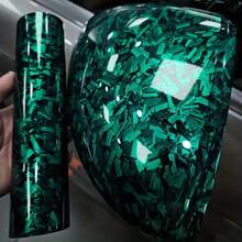 1片高品质锻造碳纤维车身贴膜，超亮面，乙烯基车身贴膜，锻造花卉碳纤维图案，适用于汽车、摩托车、自行车等车辆内外饰贴花，自粘式DIY改装车贴 - 均碼 - 查看 30