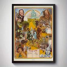 1pc Vintage Collage Canvas Art Print, Retro Forest Wall Decor, Provides Iconic Figures And Scenes For Bedroom, Living Room, Office, 2D Flat Printing Frameless - Multicolor - View 3