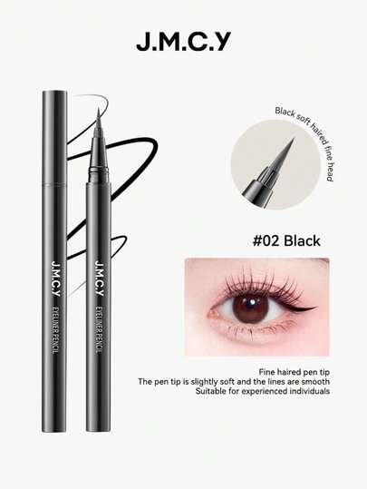 J.M.C.Y Delineador de ojos líquido a prueba de agua, resistente al sudor y a las manchas, de larga duración, adecuado para principiantes