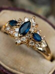 1 خاتم مرصع بالزركونيا المكعبة فاخر للنساء هدية لحفل الزفاف والخطوبة وعيد الحب - 1 # - مشاهدة 2