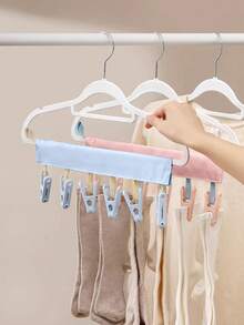 便携式旅行布艺衣架，多功能可折叠衣夹，袜子内衣夹，酒店旅行晾衣架，旅行必备，汽车配件，户外装备，飞机旅行收纳袋，实用物品，夏季必备，办公用品