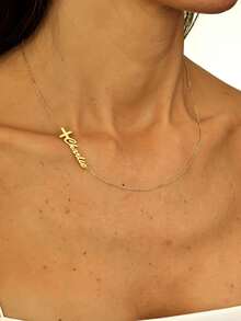 Personalized Cross Name Necklace, Baptism Gift, Cross Pendant Jewelry, Christian Gift, Christmas Gift, Communion Gift, Suitable For New Year, Birthday, Anniversary, Baptism, Christian - Multicolor 7 - View 3