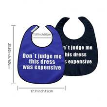 2 pièces Bavoirs pour adultes, essentiels pour les repas, faciles à porter et à réutiliser, décorés de lettres anglaises, conviennent aux restaurants, aux rassemblements et à un usage domestique, un cadeau amusant et chaleureux, parfait pour le mari, la femme, les grands-parents, la mère et le père