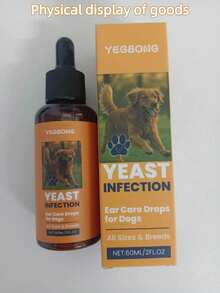 Dog Ear Care Drops For Daily Use, Gentle Formula, Cleans Earwax, Relieves Itching And Odor. A Pet Ear Care Solution To Clean Ear Canals And Keep Ears Fresh.