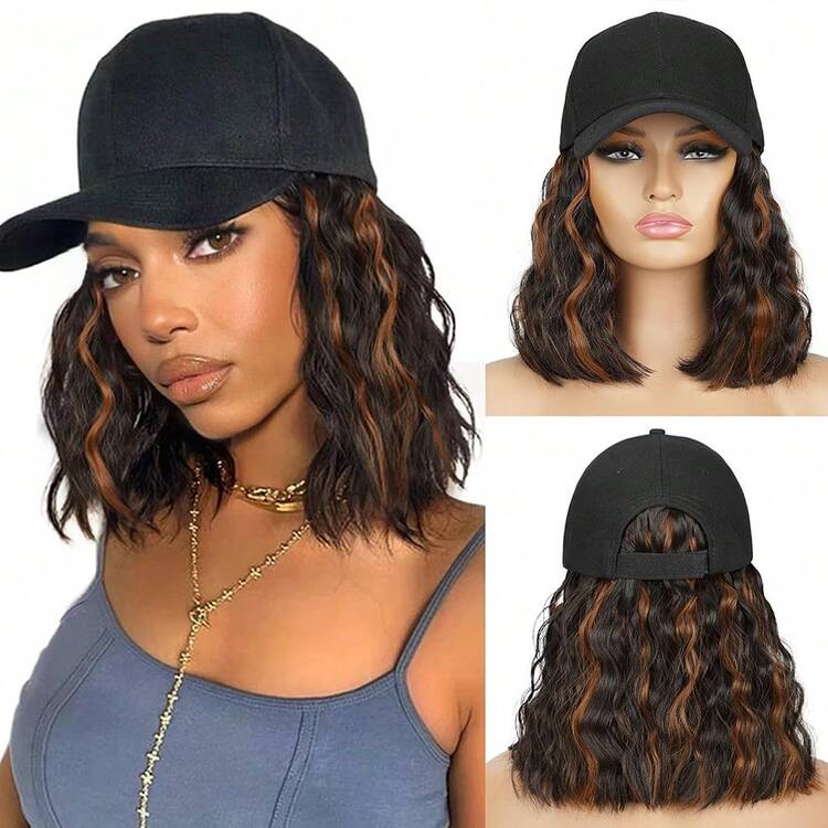 中长卷发假发，女士合成假发，适合初学者，耐热，日常佩戴，万圣节和圣诞节适用。 - 彩色 - 查看 12