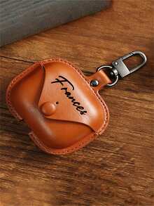 [Customized] Personalized Letters Engraving Name Press Button Glossy Pattern Earphone Case Compatible With Airpods 1 2 3 4 Pro 2 Protective Case - Multicolor - View 3