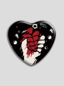 Huy hiệu hình trái tim, Huy hiệu/Trâm cài áo cổ điển và thời trang, Thiết kế phẳng 2D, Phụ kiện kim loại chất lượng cao, Thích hợp để trang trí quần áo, mũ, ba lô, Quà tặng vui nhộn cho bạn bè, bạn học, đồng nghiệp và người thân - Nhiều màu - Xem 7