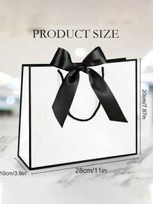 Große Papiertasche mit Griff und Schleifenband, einzigartiges minimalistisches Design, perfekt für Geschenke an Schwester/beste Freundin, geeignet für Geburtstag, Weihnachten, Neujahr, Hochzeit, Brautjungfernparty, Muttertag, Einweihungsparty, Dankeschön-Geschenke und weitere Anlässe - Weiss - Übersicht 16