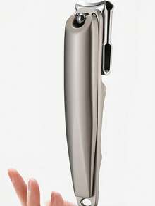 1pc Black/Grey 360° Rotating Stainless Steel Nail Clipper, High Quality Manicure Tool, Wide Mouth Anti-Splash Pedicure Trimmer With Sharp Blades, For Finger & Toe Nails - Multicolor - View 6