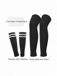 1 Pair Kids Football Over-The-Knee Leg Warmers, Breathable Sports Leg Warmers For Boys And Girls Aged 8-14, Autumn/Winter - Multicolor - View 6