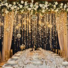 5pcs Gold Sequin Tassel Hanging Decor: Assorted Round Discs Patchwork Decorative Curtain + Hanging Style Atmosphere Prop, Suitable For Wedding Ceremony Hall, Birthday Party Backdrop, Hotel Event Ceiling, Home Holiday Decoration. Essential For Wedding Planners, Party Decorators, Event Venue Designers, Home Celebration Enthusiasts (Single Piece Length 100cm/39.37inch, High Gloss Material Enhances Lighting Ambiance) - Multicolor - View 10