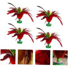 4piezas Volantn Colorido para Entrenamiento y Fitness Volante Tradicional Chino Resistente para Deporte Adulto Interior y Exterior - llamativo - Ver 5