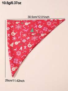 1pc Christmas Print Pet Bib Bandana - Multicolor - View 8