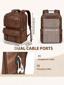 Men's Laptop Backpack, Waterproof Backpack, Men's Fashion Backpack, Handbag, Work & Travel Bag For University Vintage Laptop Bag - Multicolor - View 5