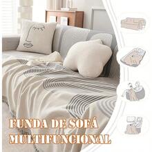zxr Funda de Sofá Chenille de Doble Cara Funda Reversible Chenille Mejorada Washable Anti-Slip Multifuncional Sofa Cover para Mascotas All Seasons Gris 180X130cm/70.8X51.2in89 - Gris - Ver 5