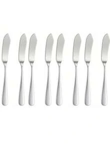 1/2/4/8pcs Stainless Steel Butter Dispenser, Multi-Function Cutter Spreader Knife For Jam, Cheese, Bread, Cream, Butter, Suitable For Bread, Jam, Cheese, Cake, Butter, Ice Cream, Home Kitchen Utensils